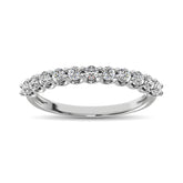 14K White Gold Diamond 1/2 Ct.Tw. 9 Stone Anniversary Band